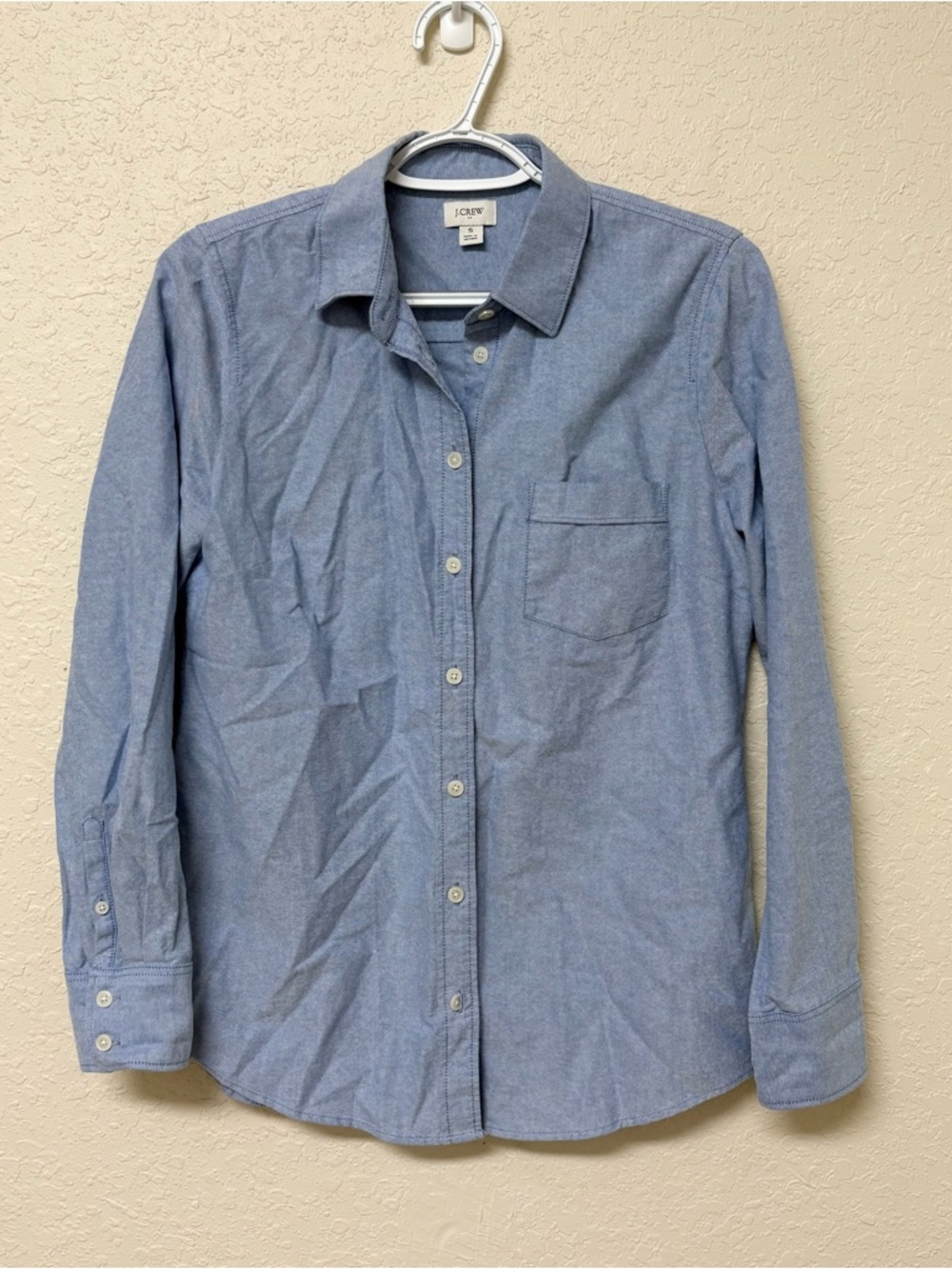 J.crew 100% Cotton Button Up Oxford Shirt Women’s Blue Size S